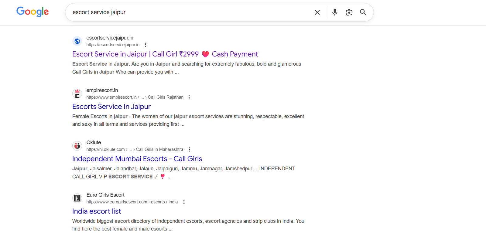 Udaipur Call Girls Google's Trusted